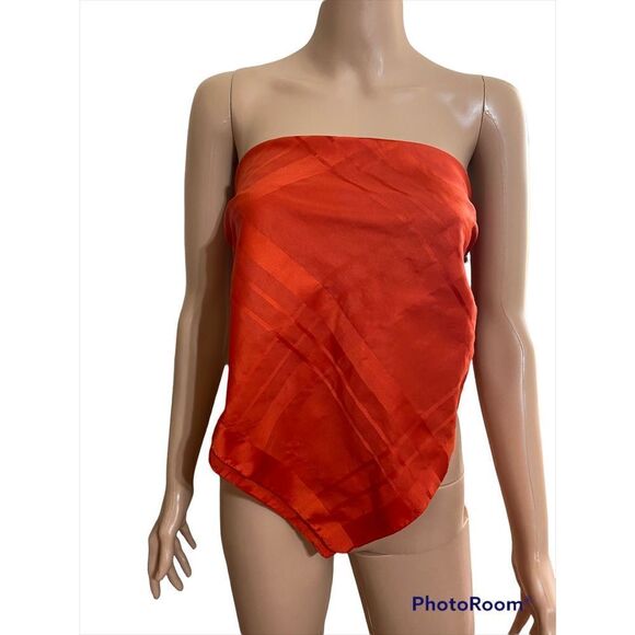 Red Satin Scarf Made in Italy - Picture 1 of 6